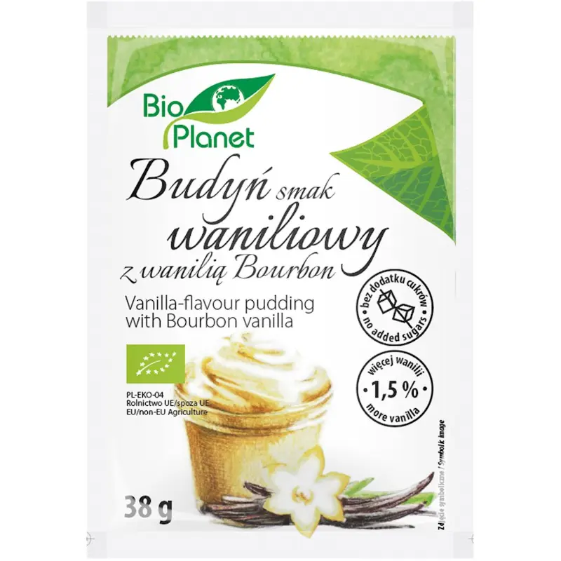 BIO PLANET Budyń o smaku waniliowym z wanilią bourbon BIO 38 g