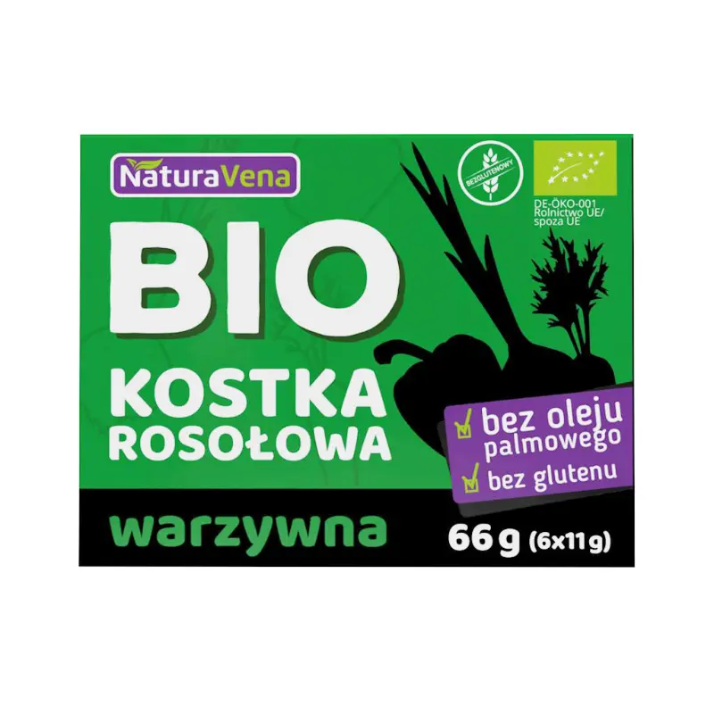 NATURAVENA Kostki rosołowe warzywne bezglutenowe 6x11g BIO 66 g