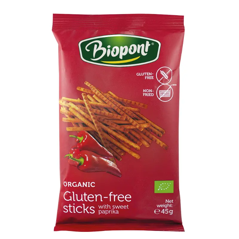 BIOPONT Paluszki paprykowe bezglutenowe 45 g