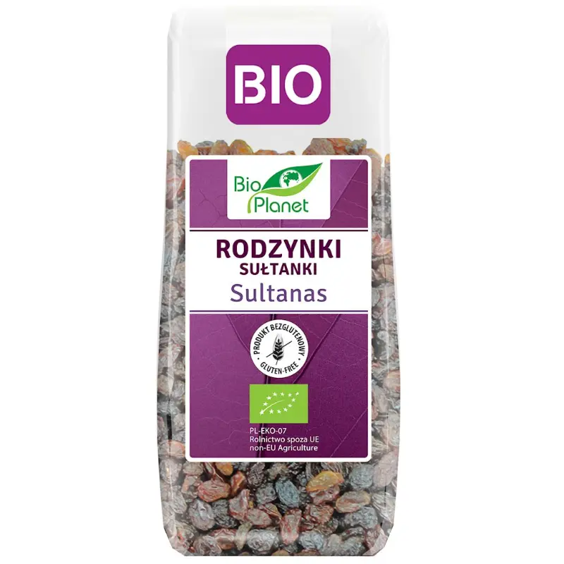 BIO PLANET Rodzynki sułtanki bezglutenowe BIO 200 g
