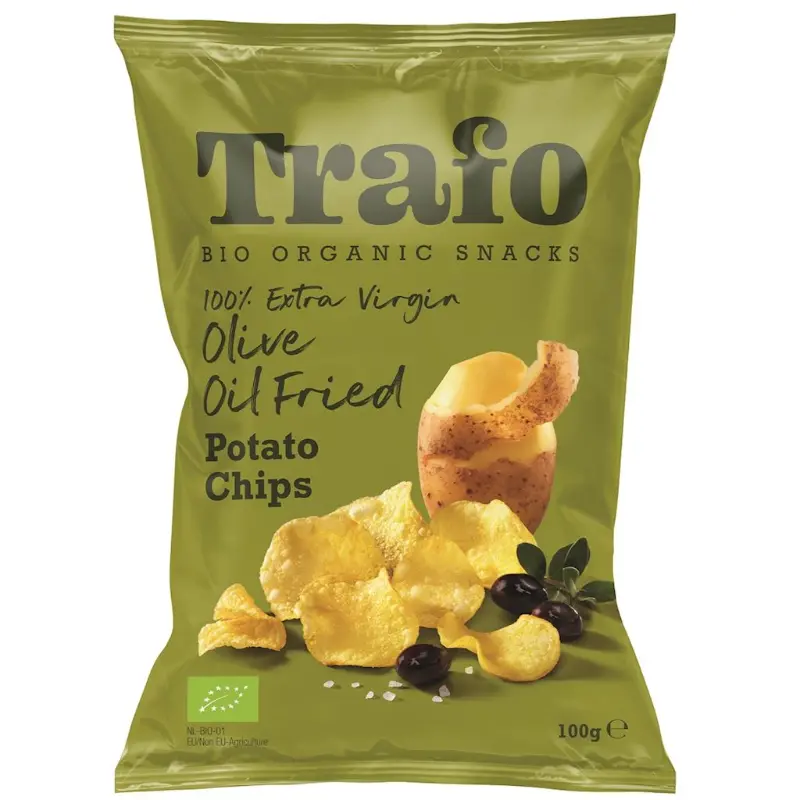 TRAFO Chipsy ziemniaczane smażone na oliwie z oliwek BIO 100 g