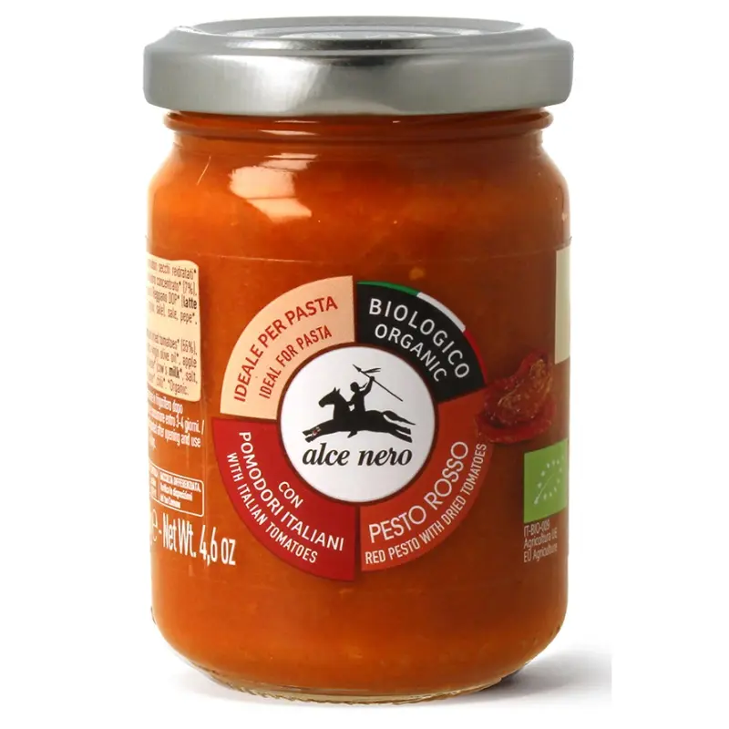 ALCE NERO Pesto czerwone z suszonych pomidorów BIO 130 g