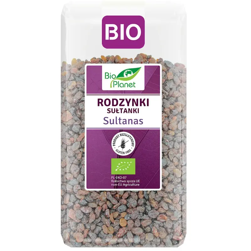BIOPLANET Rodzynki sułtanki bezglutenowe BIO 400 g