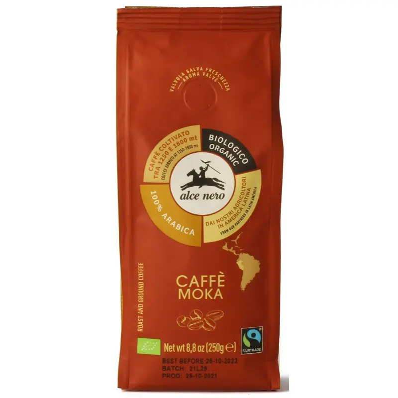 ALCE NERO Kawa mielona 100% arabica Moka Górska BIO 250 g