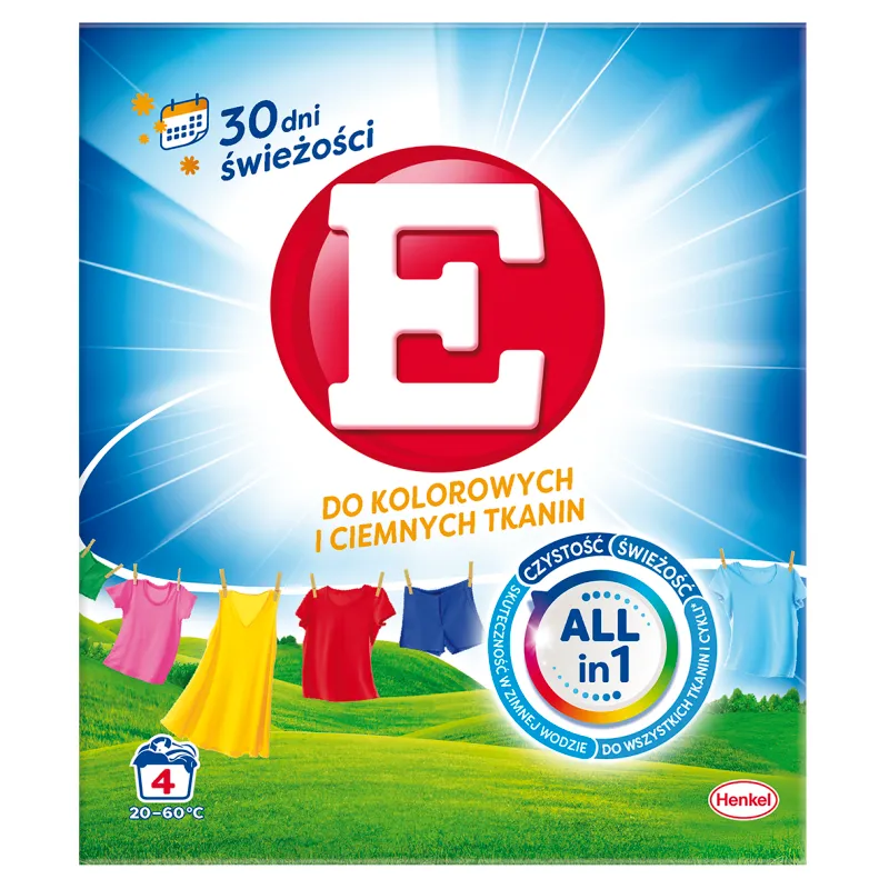 E ALLIN1 Proszek do prania tkanin kolorowych i ciemnych 200 g