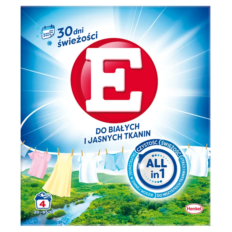 E ALLIN1 Proszek do prania tkanin białych i jasnych 200 g