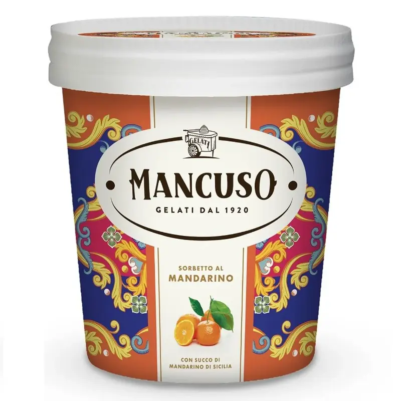 MANCUSO Sorbet mandarynkowy w kubku 450 ml