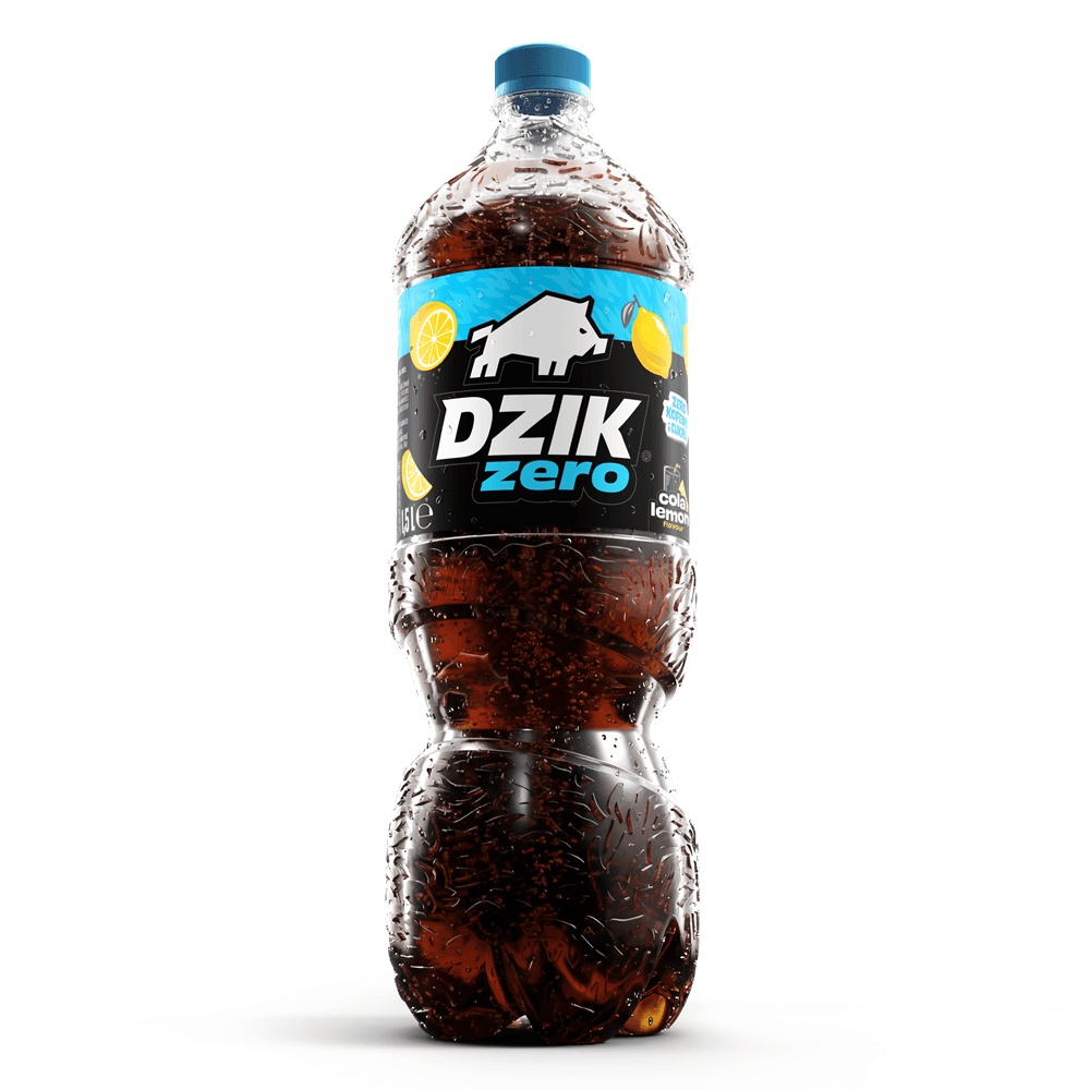 DZIK Napój gazowany typu cola o smaku cytrynowym bez cukru 1500 ml