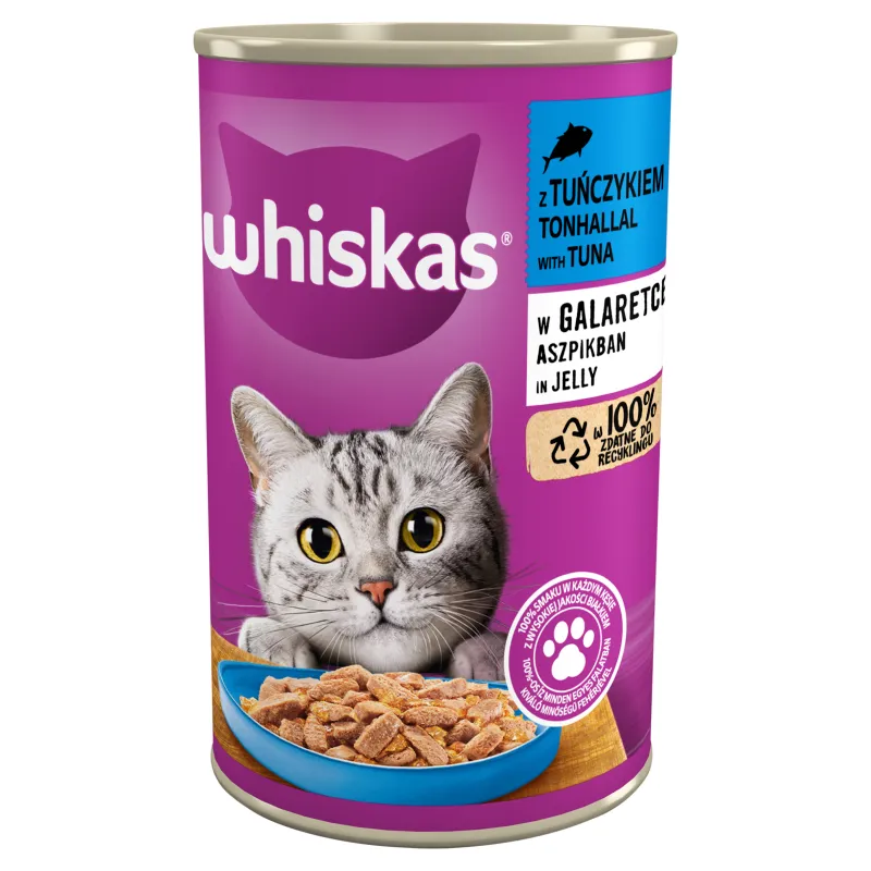 WHISKAS Karma mokra dla kotów z tuńczykiem w galarecie 400 g