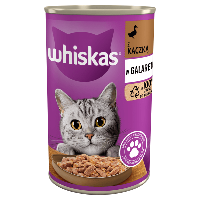 WHISKAS Karma mokra dla kotów z kaczką i marchewką w galarecie 400 g