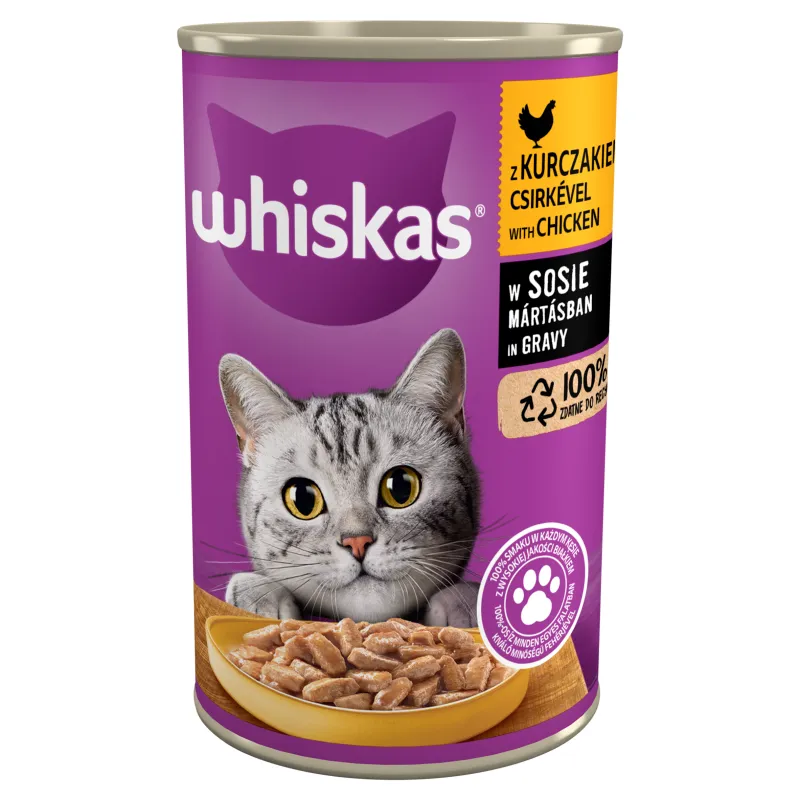 WHISKAS Karma mokra dla kotów z kurczakiem w sosie 400 g