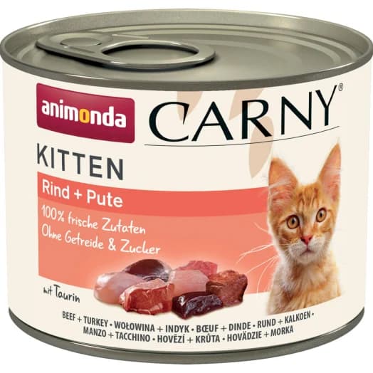 ANIMONDA CARNY Karma mokra dla kociąt z wołowiną i indykiem 200 g
