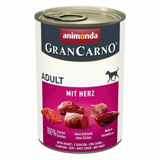 ANIMONDA GRANCARNO Karma mokra dla psów z wołowiną i sercami 400 g