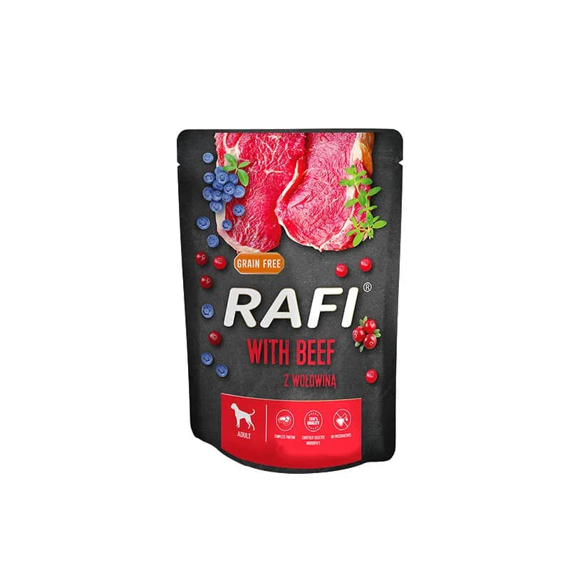 RAFI Karma mokra bezglutenowa dla psów z wołowiną 300 g