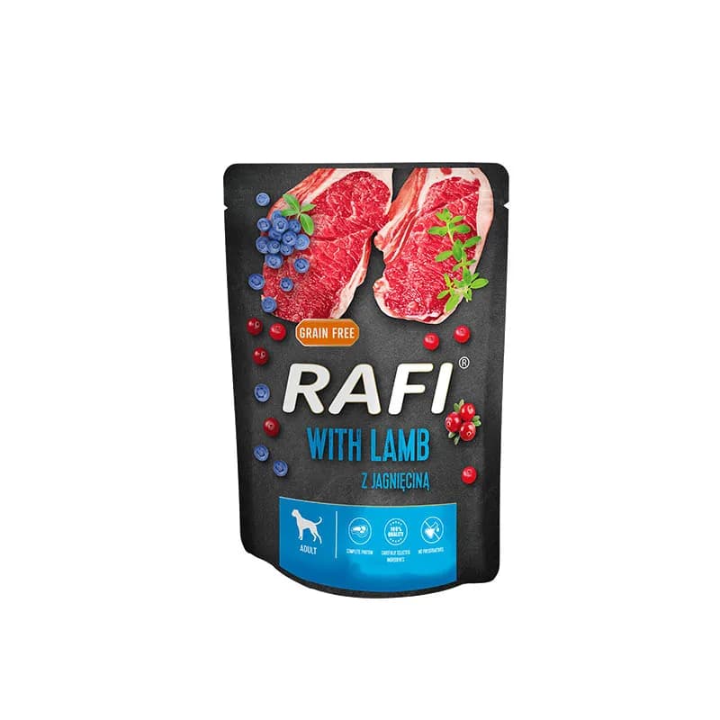 RAFI Karma mokra bezglutenowa dla psów z jagnięciną 300 g