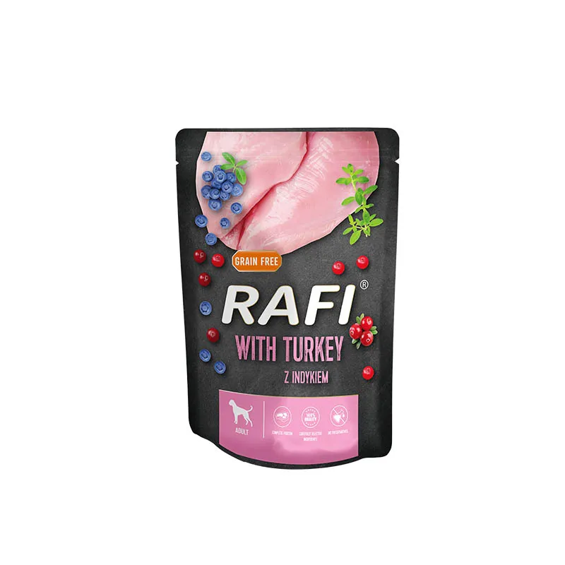 RAFI Karma mokra bezglutenowa dla psów z indykiem 300 g
