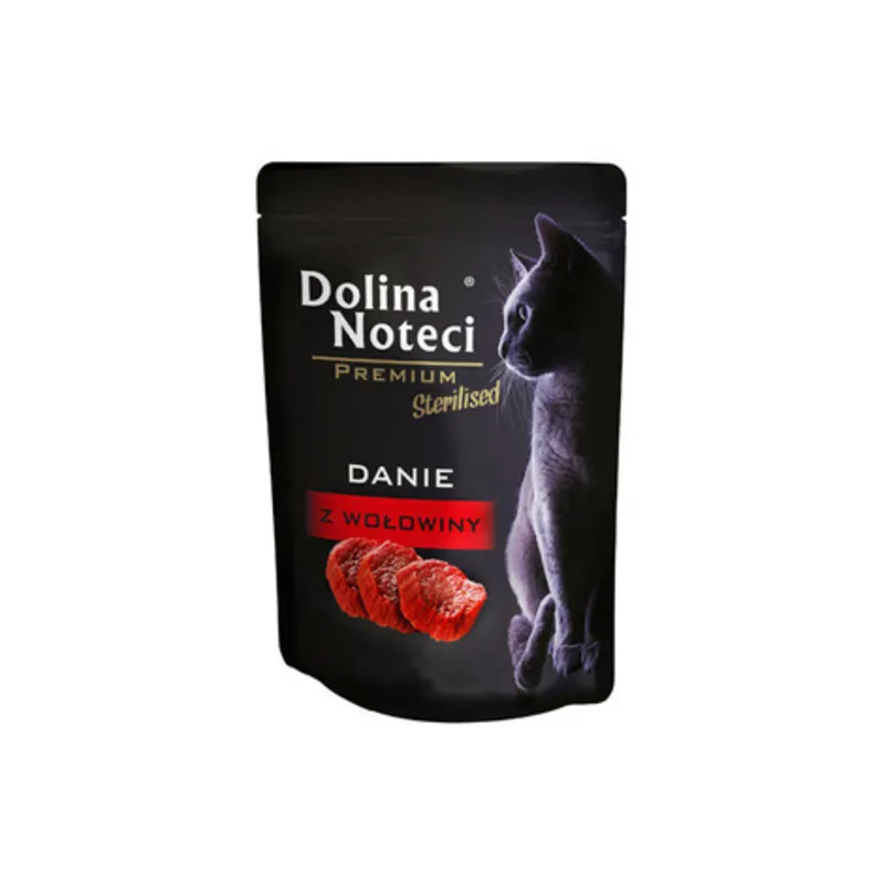 DOLINA NOTECI PREMIUM Karma mokra dla kotów sterylizowanych danie z wołowiny 85 g
