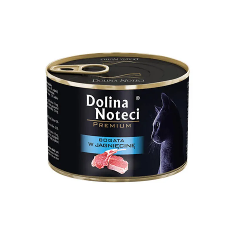 DOLINA NOTECI PREMIUM Karma mokra dla kotów z jagnięciną 185 g