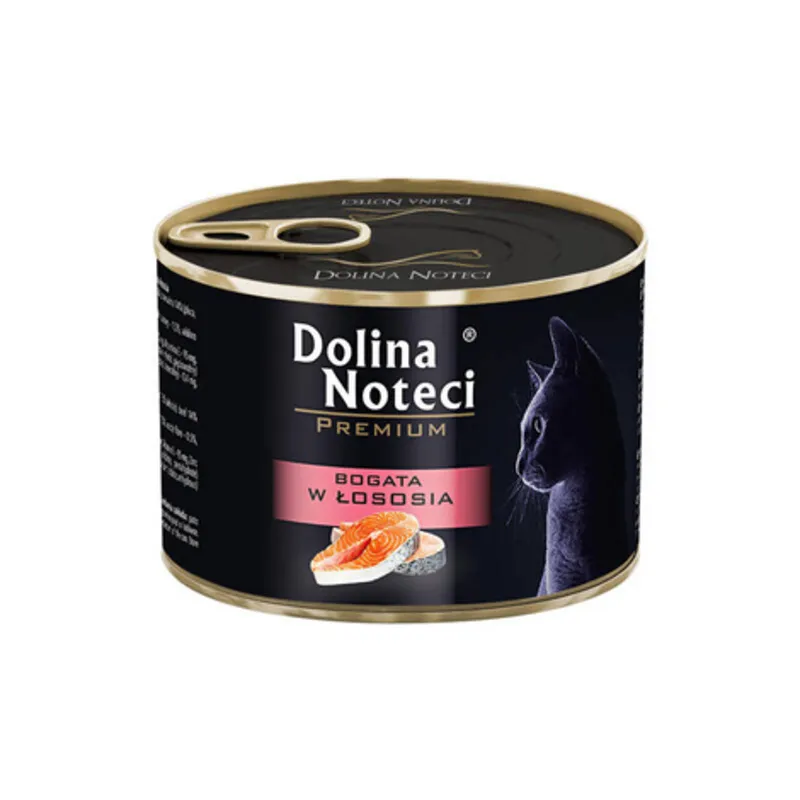DOLINA NOTECI PREMIUM Karma mokra dla kotów z łososiem 185 g