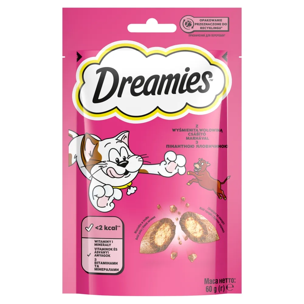 DREAMIES Przysmak dla kotów z wołowiną 60 g