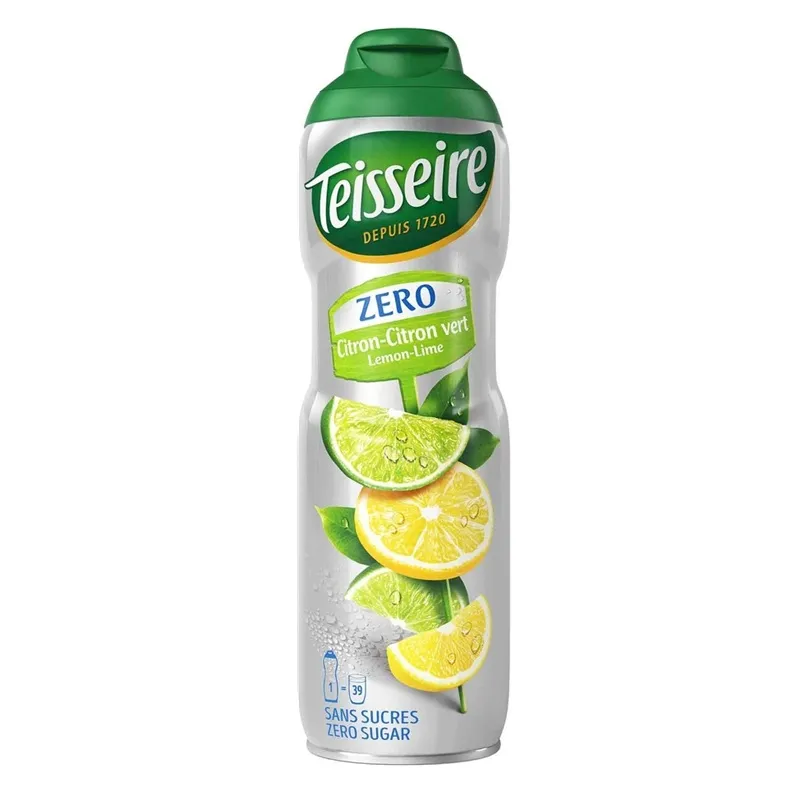 TEISSEIRE Koncentrat napoju o smaku cytryny z limonką bez cukru 600 ml