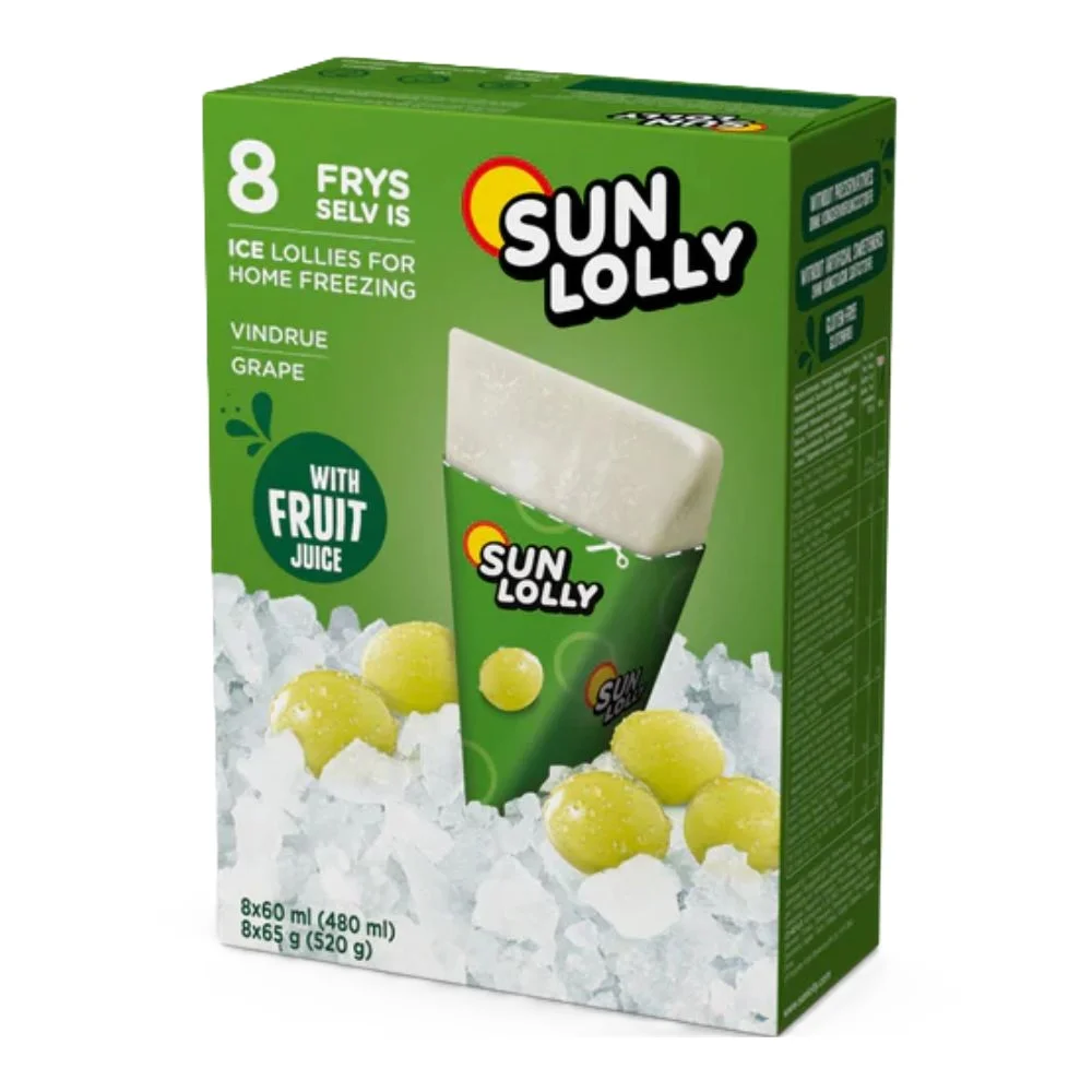 SUNQUICK SUN LOLLY Lody wodne o smaku winogronowym (8x60 ml) 480 ml