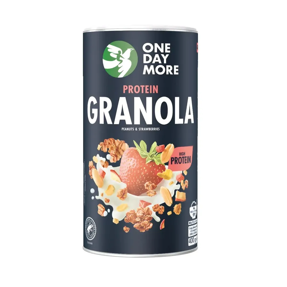 ONEDAYMORE Granola proteinowa z truskawkami 400 g