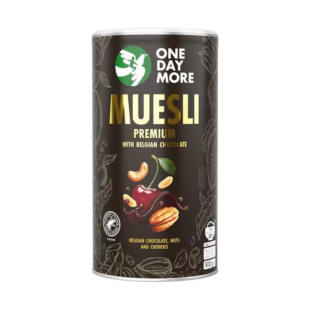 ONEDAYMORE Musli premium z belgijską czekoladą 500 g