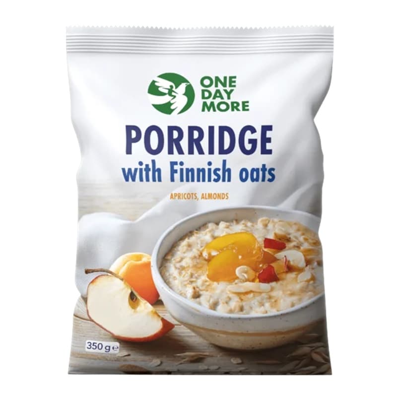 ONEDAYMORE Owsianka z płatkami fińskimi, morelami i migdałami 350 g