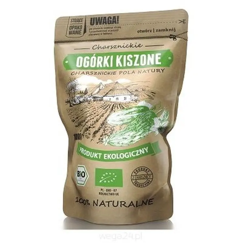 CHARSZNICKIE Ogórki kiszone BIO 1000 g