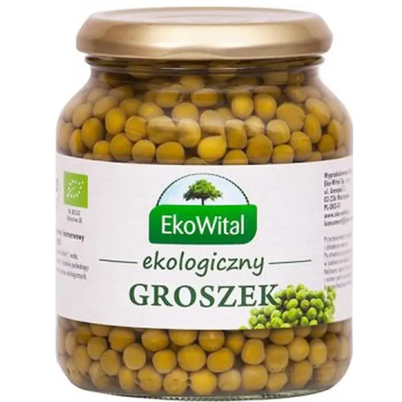 EKOWITAL Groszek zielony w zalewie BIO 350 g