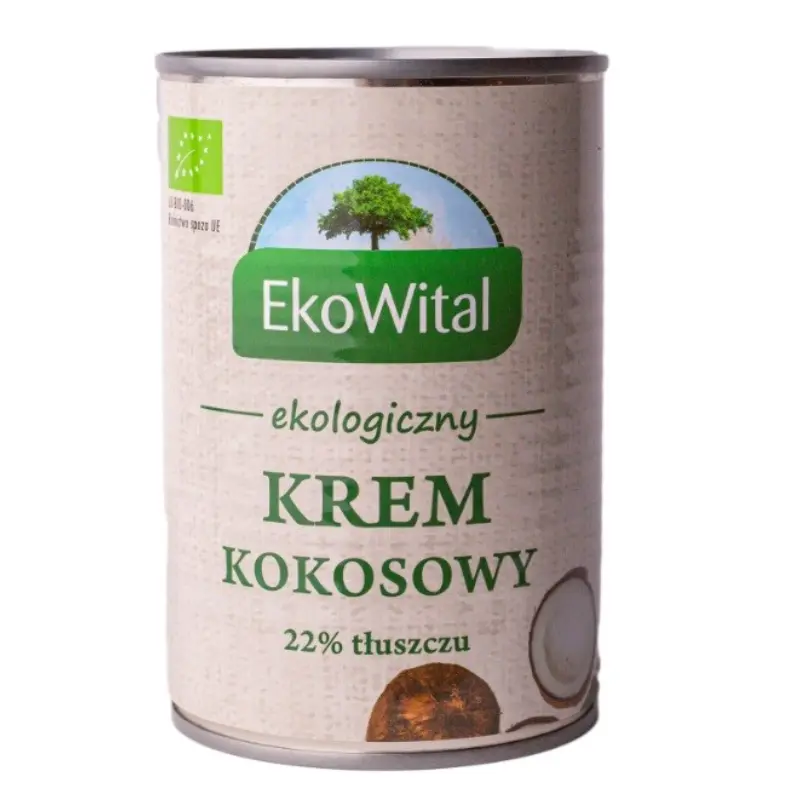 EKOWITAL Krem kokosowy 22% tłuszczu BIO 400 ml