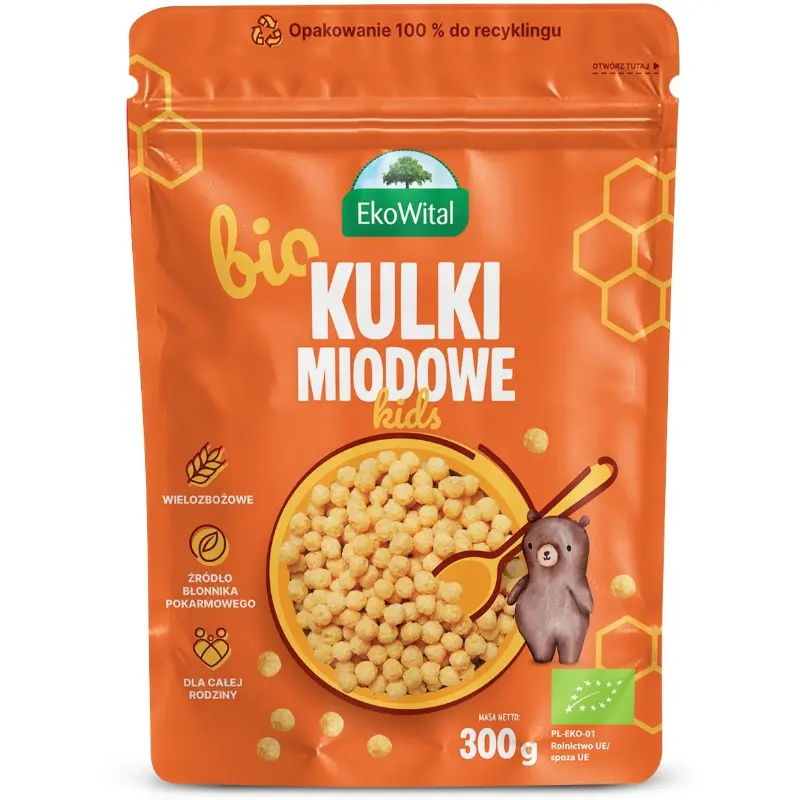 EKOWITAL Kulki miodowe BIO 300 g
