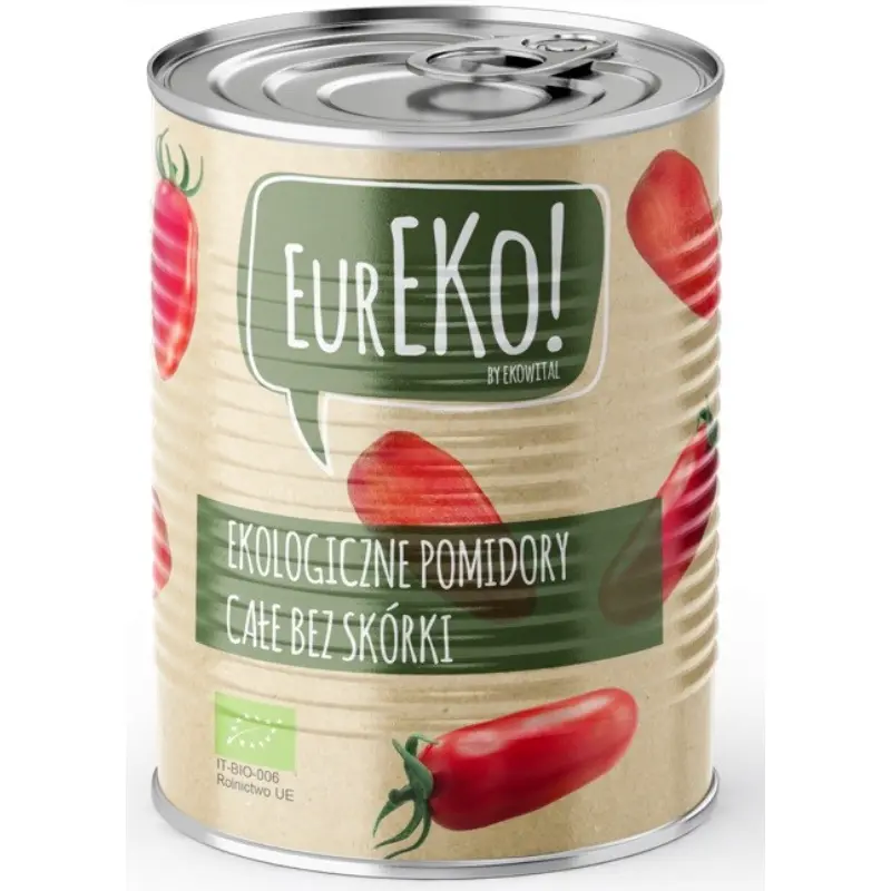 EUREKO Pomidory całe bez skórki BIO 400 g