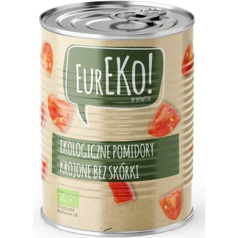 EUREKO Pomidory krojone bez skórki BIO 400 g
