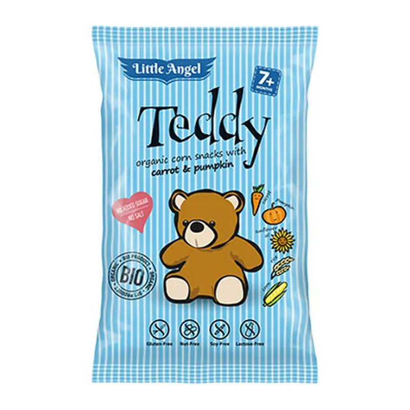 LITTLE ANGEL Chrupki kukurydziane mini marchew i dynia bezglutenowe BIO 30 g