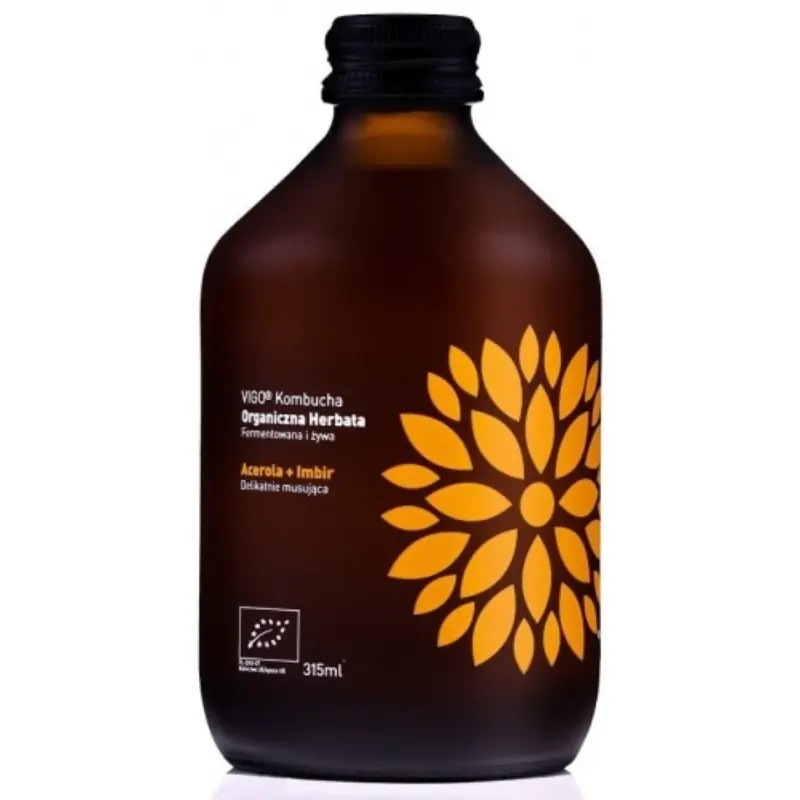 VIGO Kombucha imbir + acerola BIO 330 ml