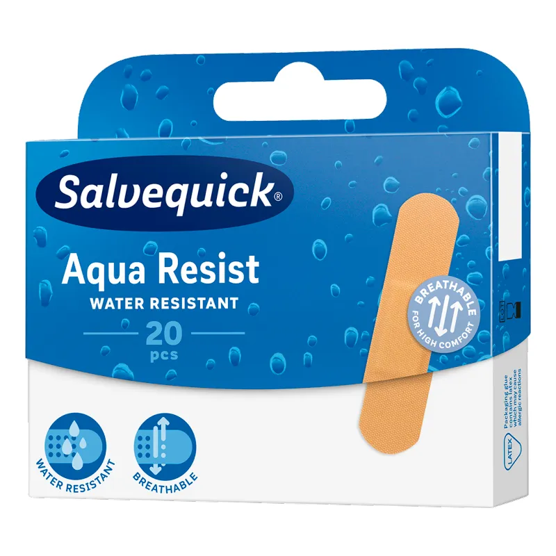 SALVEQUICK AQUA RESIST Plastry opatrunkowe wodoodporne 20 szt.