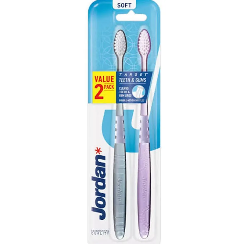 JORDAN TARGET TEETH&GUMS Szczoteczka do zębów Soft 2 szt.