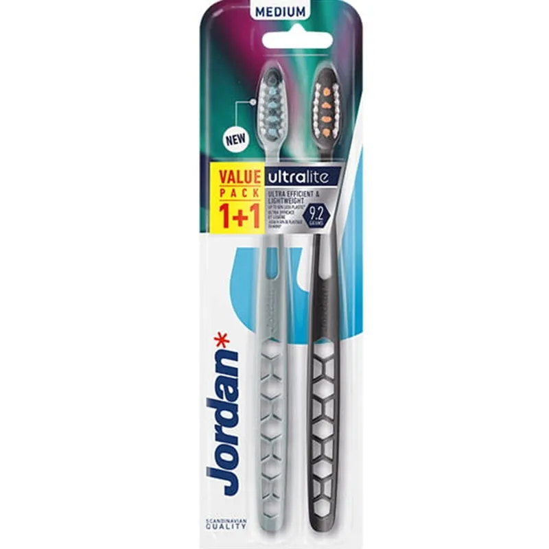 JORDAN ULTRALITE Szczoteczka do zębów Medium 2 szt.