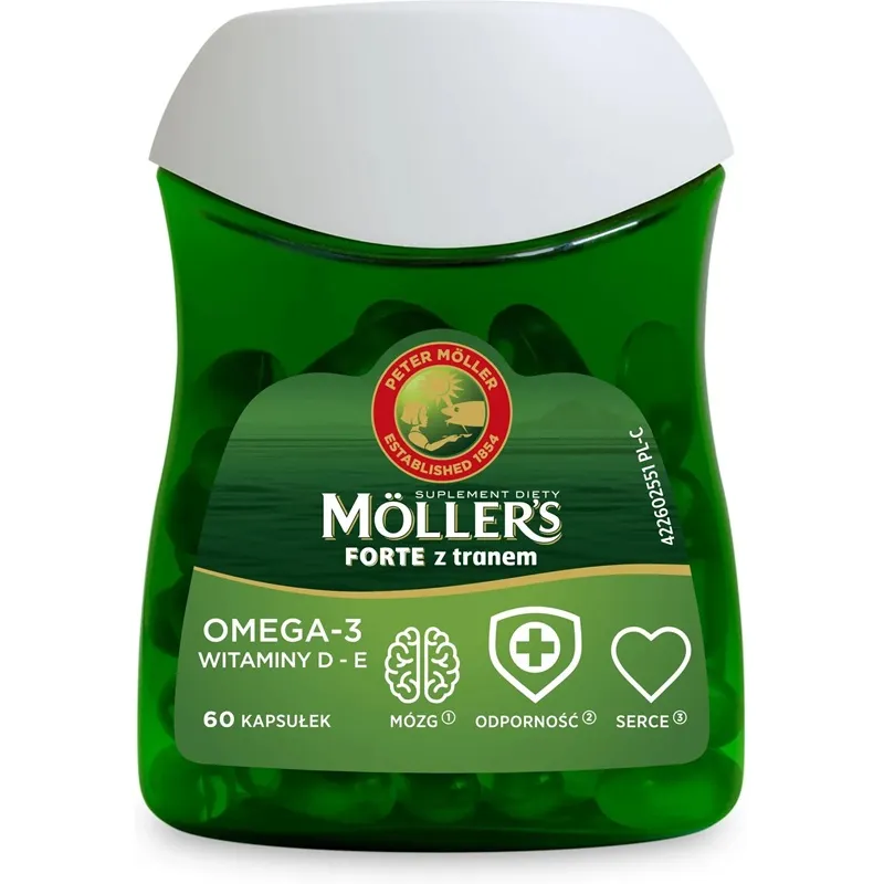 MOLLER'S FORTE Kapsułki z tranem norweskim 60 szt.
