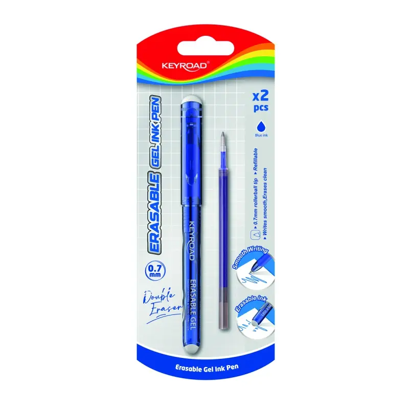 KEYROAD Długopis wymazywalny niebieski 0,7 mm + wkład 1 szt.