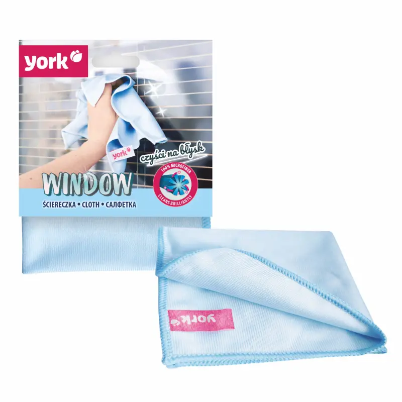 YORK Ściereczka z mikrofibry do okien 1 szt.