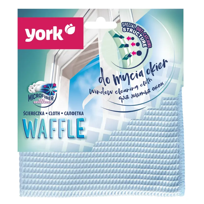 YORK Ściereczka z mikrofibry do okien WAFFLE 1 szt.