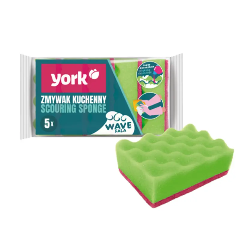 YORK Zmywak kuchenny FALA 4+1 szt.