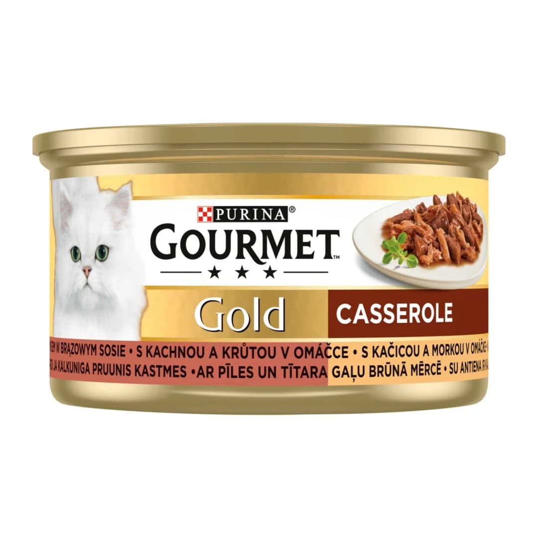 PURINA GOURMET GOLD Karma mokra dla kotów z kaczką i indykiem 85 g