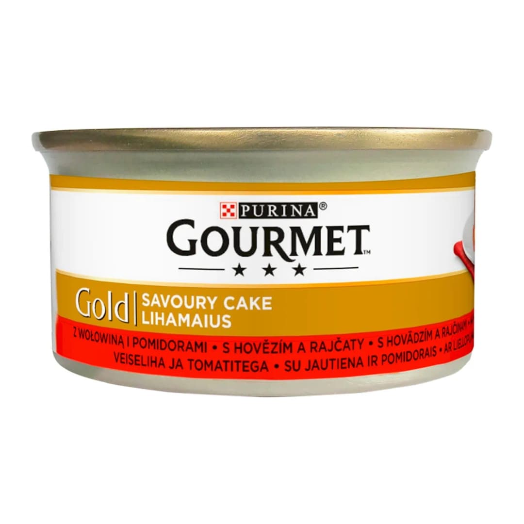PURINA GOURMET GOLD Karma mokra dla kotów z wołowiną i pomidorami 85 g