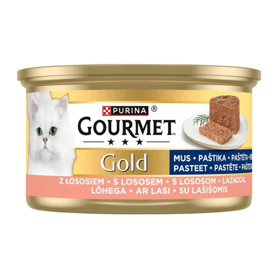 PURINA GOURMET GOLD Mus dla kotów z łososiem 85 g