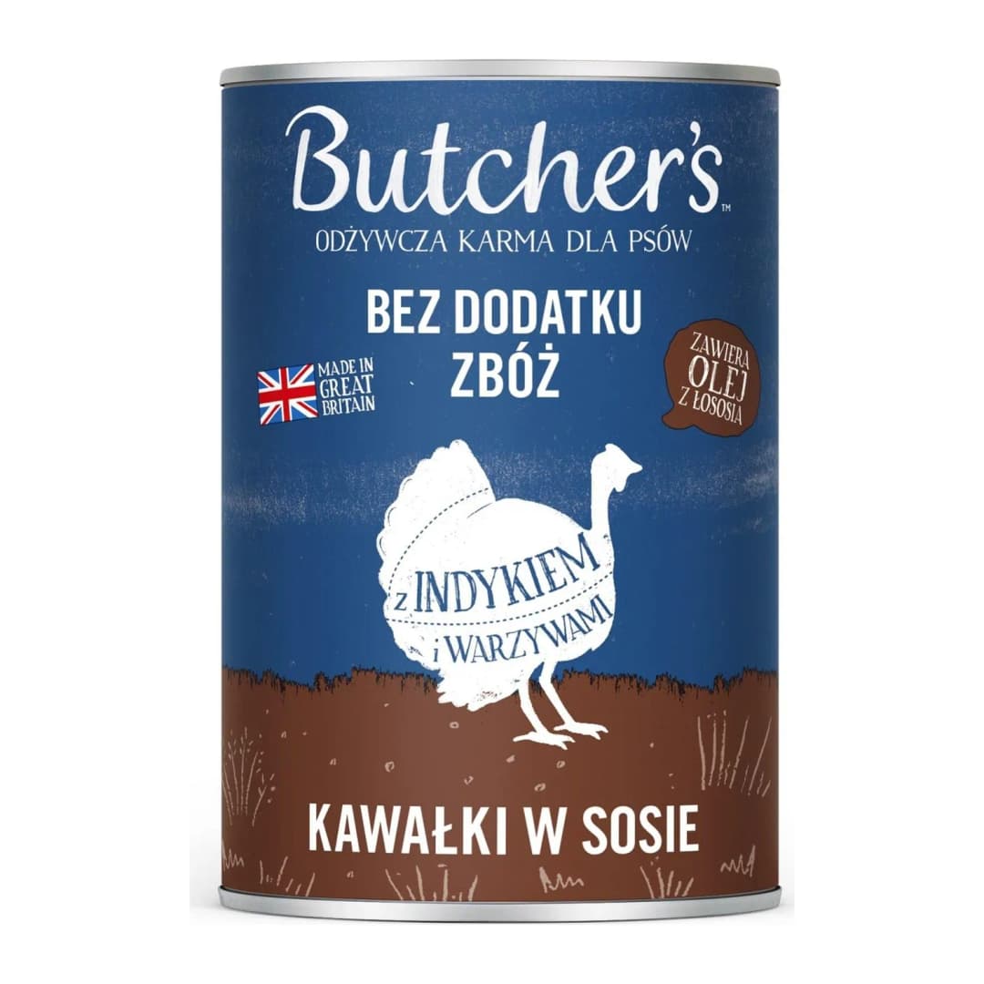 BUTCHER'S Karma mokra dla psów z indykiem 400 g