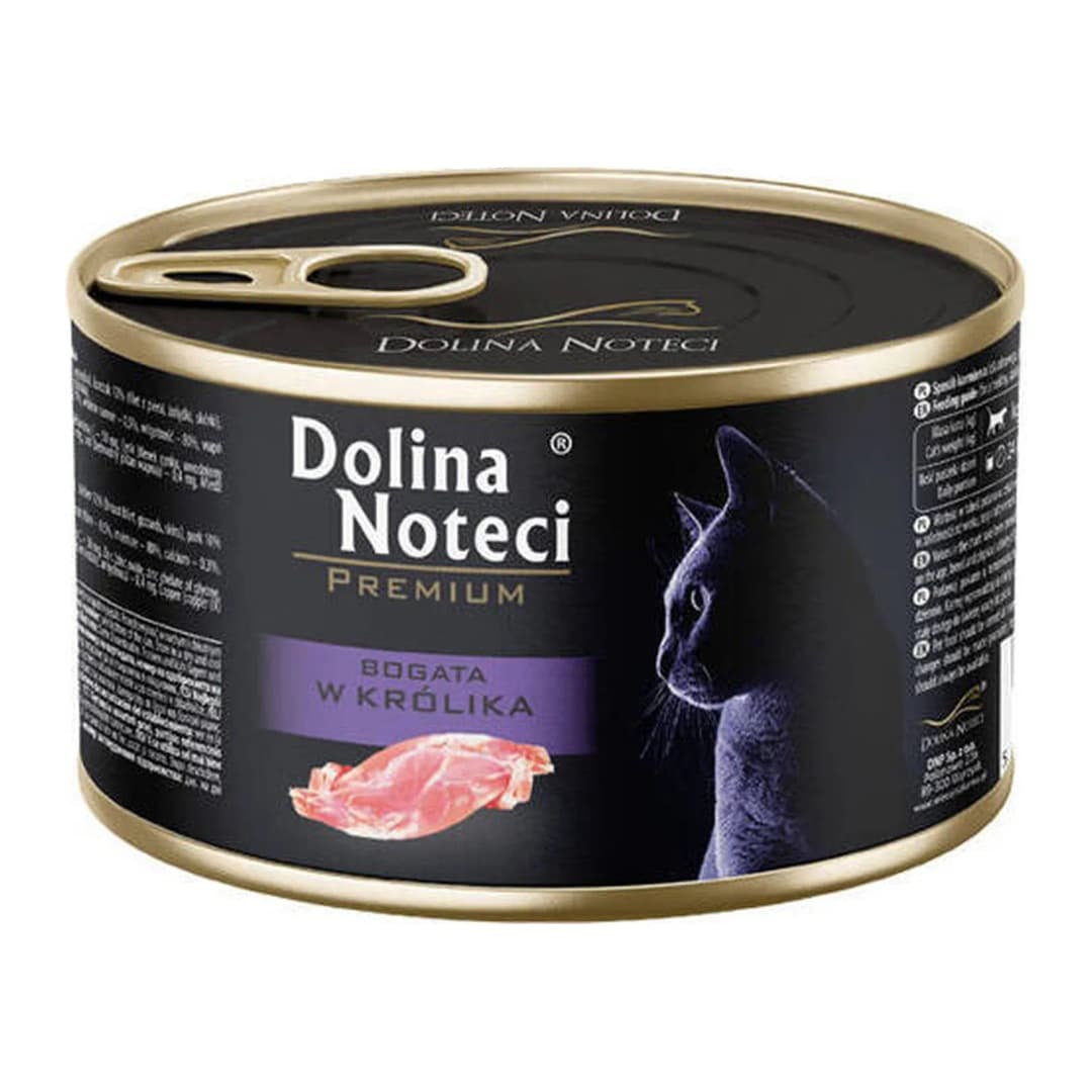 DOLINA NOTECI PREMIUM Karma mokra dla kotów z królikiem 185 g